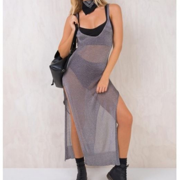 Princess Polly Dresses & Skirts - Coachella Vibes Sheer Dress / Chain Dress